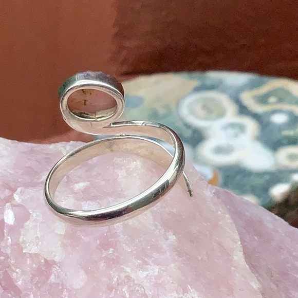 BOUTIQUE ROSE QUARTZ 925 STERLING SILVER RING, 6 - Picture 5 of 11